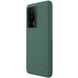 Усиленный чехол зеленого цвета от Nillkin для Xiaomi Poco F5 Pro (Redmi K60, K60 Pro), серия Super Frosted Shield Pro