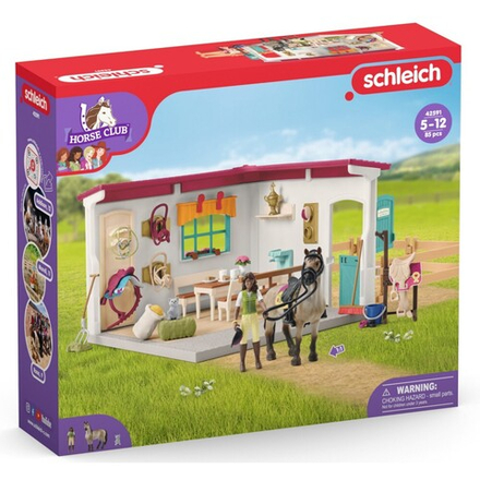 Schleich Horse Club - Siodlarnia Комплект с лошадью, фигуркой девушки и аксессуарами 42591 / артикул   42591  / GTIN 4059433654003
