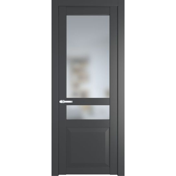 Межкомнатная дверь эмаль Profil Doors 1.5.4PD графит остеклённая