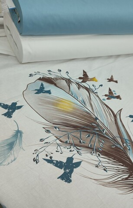 Ткань ранфорс (поплин люкс) "Воздушное перо"