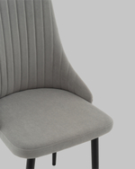 Стул Касаденика велюр серый, спинка гобелен лошадки