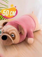 Мягкая игрушка мопс, французский бульдог 50 см