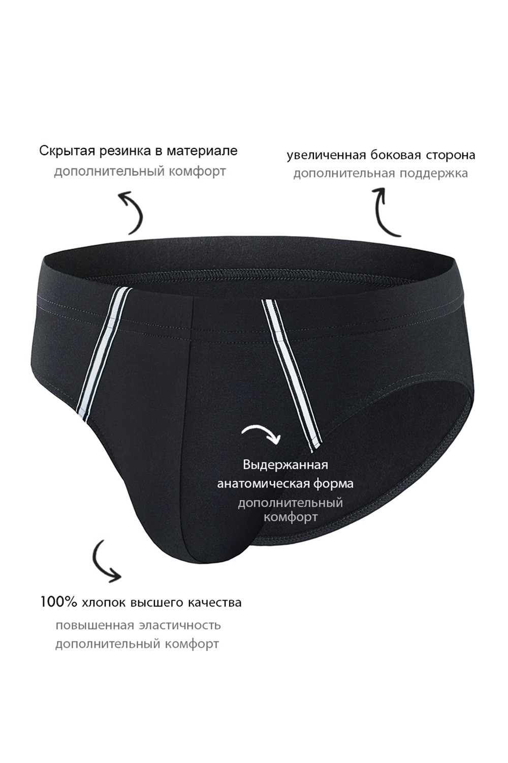 Мужские трусы PB51 Черный Uniconf
