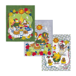 Набор кухонных полотенец, 3 шт , 45х60 см , рогожка