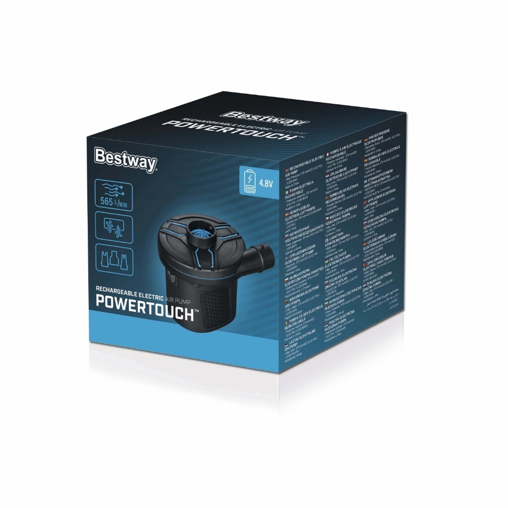 Насос воздушный электр, 4.8 В, 3 насадки, Bestway, 622600