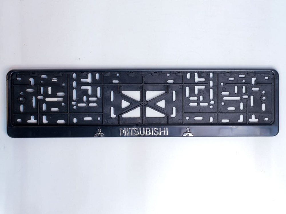 Рамка под номерной знак Mitsubishi 90018 Тольятти (серебро/золото, книжка)