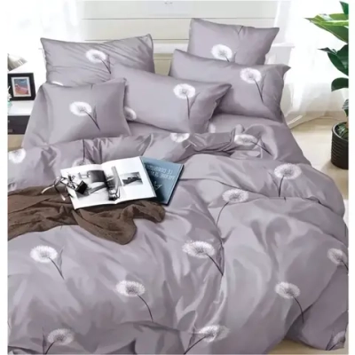 Постельное белье1,5 бамбук Орхидея на резинке 90х200х30 в ассортименте