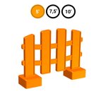 Элемент заборчика оранжевый для конструктора