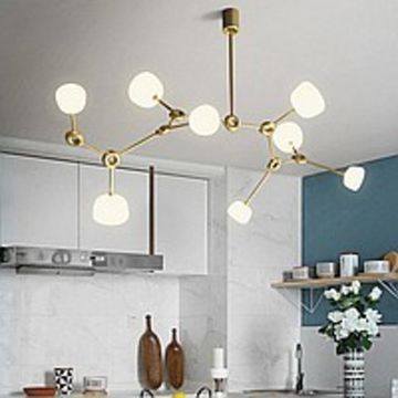 Дизайнерская люстра со стеклянными поворотными плафонами BUNS