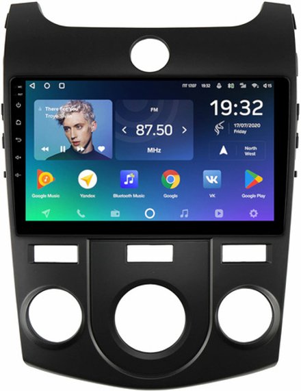 Магнитола для KIA Cerato 2 2008-2013 (кондиционер, рамка черная) - Teyes SPRO+ на Android 10, ТОП процессор, 4Гб+32Гб, 4G SIM-слот