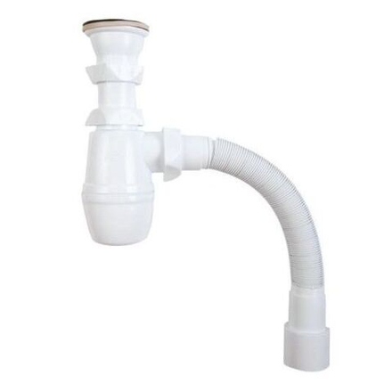 Сифон Aquant 1 1/4"*40, реш. 65мм, гофра, 40х40/50