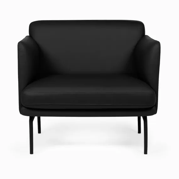 Кресло Bisq, черная кожа