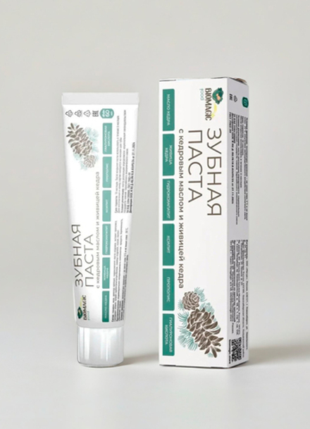 Зубная паста с кедровым маслом и живицей кедра