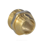 Ниппель латунь никель переходной Ду 40х32 (1 1/2"х1 1/4") НР 9023 ГОСТ 32585-2013 Aquasfera 9023-11