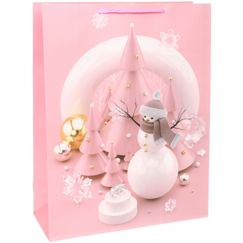 Пакет подарочный «Стильная зима» 26*32*10 см