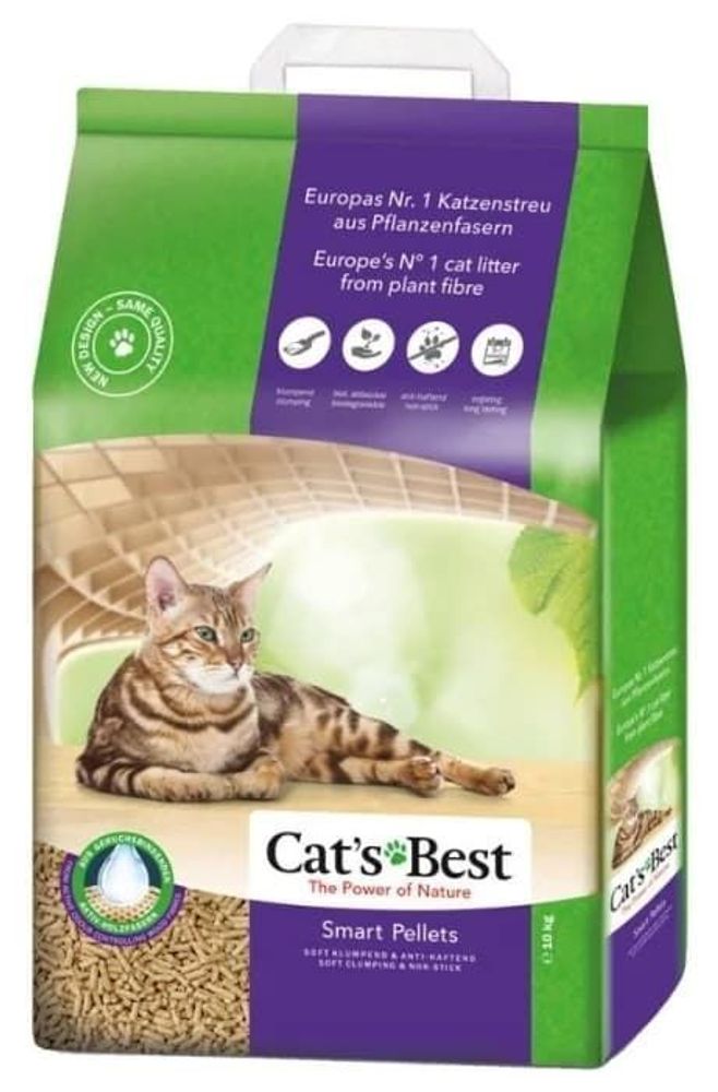 Наполнитель Cat&#39;s Best Smart Pellets 20л*10кг Древесный комкующийся