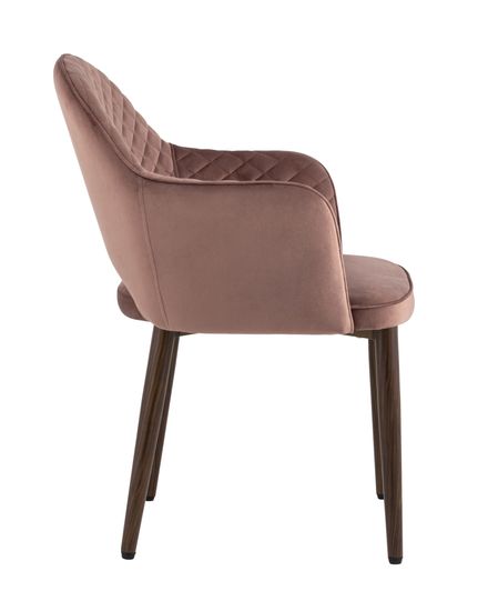 Стул Венера диамант NEW, велюр пыльно-розовый (ножки дерево) NP