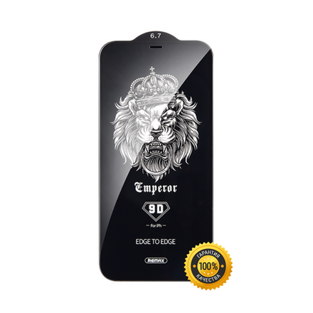 Защитное стекло REMAX GL-32 Emperor для Apple iPhone 12/12 Pro, 9D, черная рамка, 0.22 мм