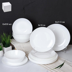 Столовый набор 18 предметов "Дэй" белый 18FLYGP85756 (WHITE)