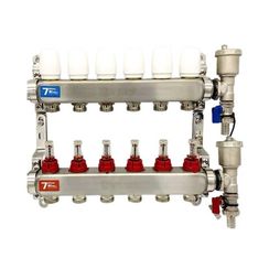 Группа коллект. VIEIR 1х6х3/4 с расходомер, дренаж. кр, воздухоотвод., нерж. сталь VR113-06A