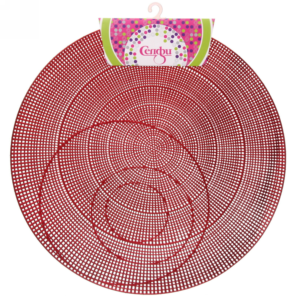 Салфетка плетеная 40см «Юпитер» красная