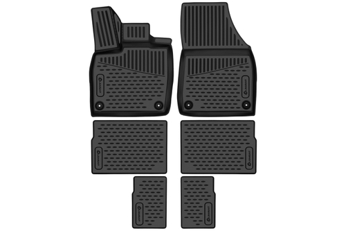 Коврики 3D в салон для VOLKSWAGEN ID.6 (I) 2021-, 7 мест, 6шт. (полиуретан)  AFM3DA67269210K