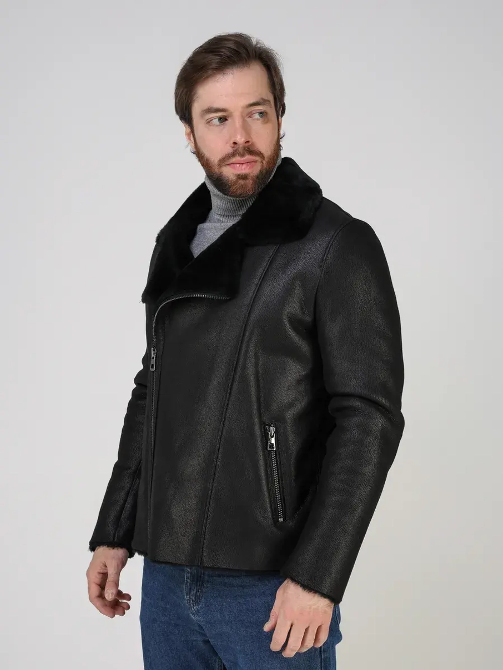 Дубленка зимняя натуральная куртка косуха