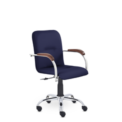 Кресло Самба GTP СН D8 (темный орех) Z19 (темно-синий)