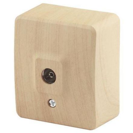 Розетка телевизионная одиночная TV ОП 1мод. Эксперт 11-3201-11 IP20 сосна Эра Б0020726