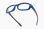 Спортивные очки с диоптриями Demetz Softness R / Matte Navy / Red Colorless Cat.0