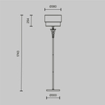 Напольный светильник (торшер) Maytoni H311-FL-01-G