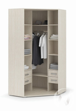 Шкаф угловой 2-х створчатый Симба (дуб белфорт/белый глянец)