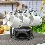 Чайный набор 12 предметов 240мл на подставке, 202379