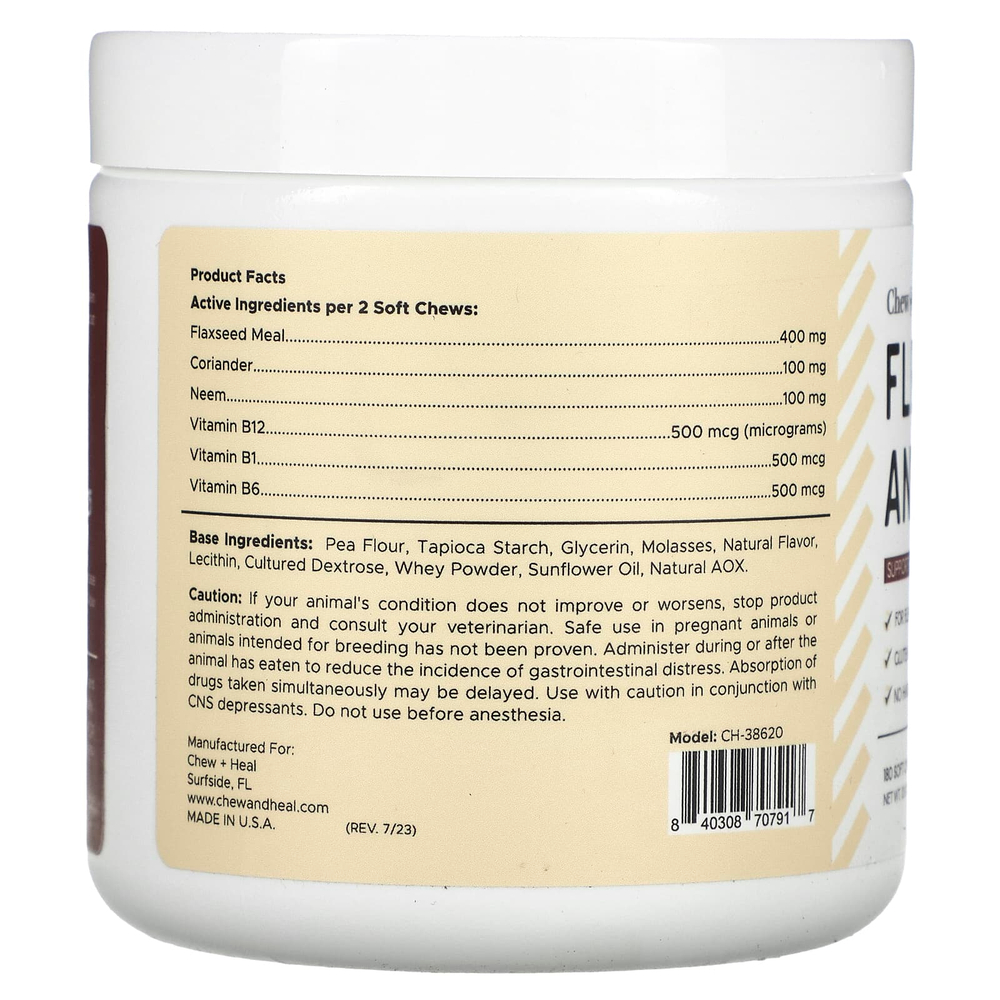 Chew + Heal, добавка от блох и клещей, для собак, 180 жевательных таблеток, 363 г (12,8 унции)