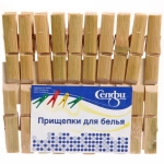 Прищепки бельевые Селфи бамбук (20шт) 7см