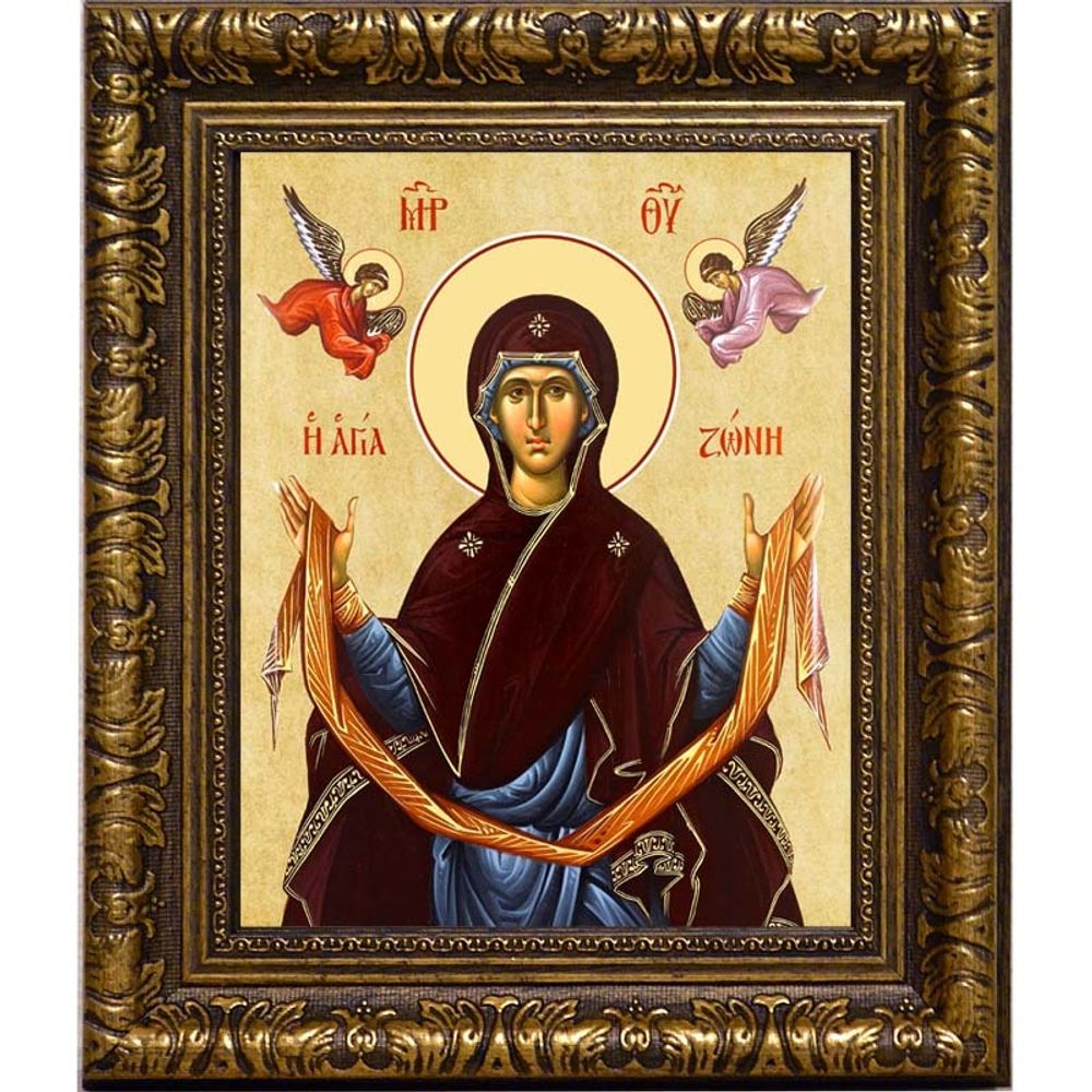 Пояс Святой Богородицы. Икона на холсте.