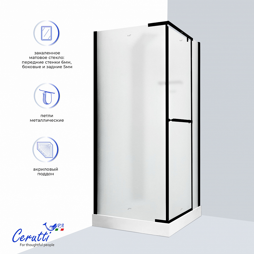 Душевая кабина Ceruttispa МИМИ (MIMI) 90BF (90x90x215-225)