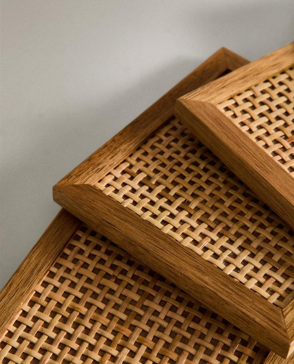 ZARA HOME Набор деревянных подставок под стаканы (4 шт.), коричневый