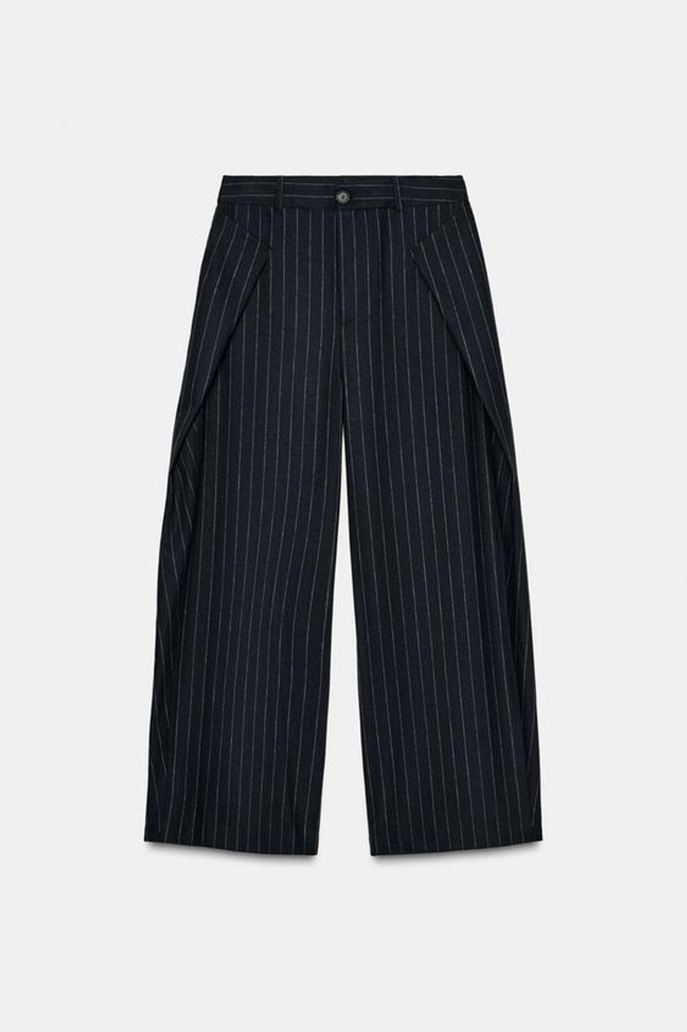 ZARA БРЮКИ В ТОНКУЮ ПОЛОСКУ ИЗ ШЕРСТИ — ZW COLLECTION, В ПОЛОСКУ