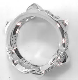 Ювелирное кольцо из серебра 925 пробы с фианитами