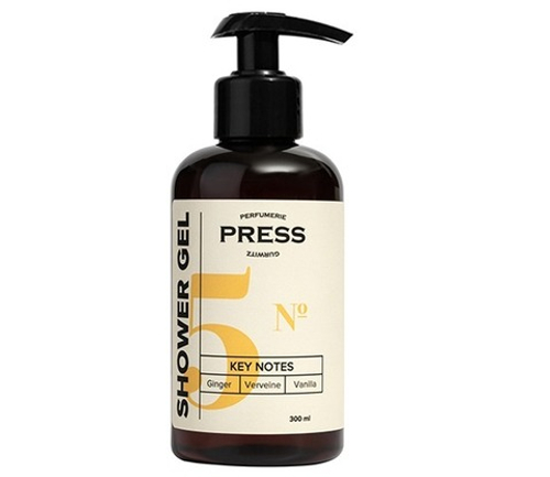 Гель для душа №5 с нотами имбиря, ванили и вербены 300 мл Press Gurwitz Perfumerie