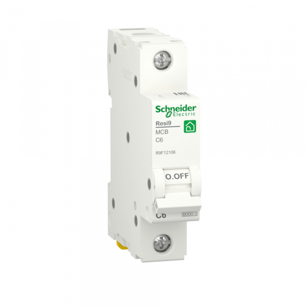 Выключатель автоматический 1П 6А характеристика С 6кА Resi9 R9F12106 Schneider Electric