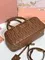 Сумка MIU MIU Arcadie matelassé из кожи наппа, коричневый