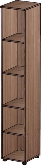 Стеллаж узкий Стандарт-Pro ясень шимо темный