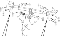 Фаркоп Berg для Haval H7 2025-н.в., шар E, 2000/75 кг, F.9417.002