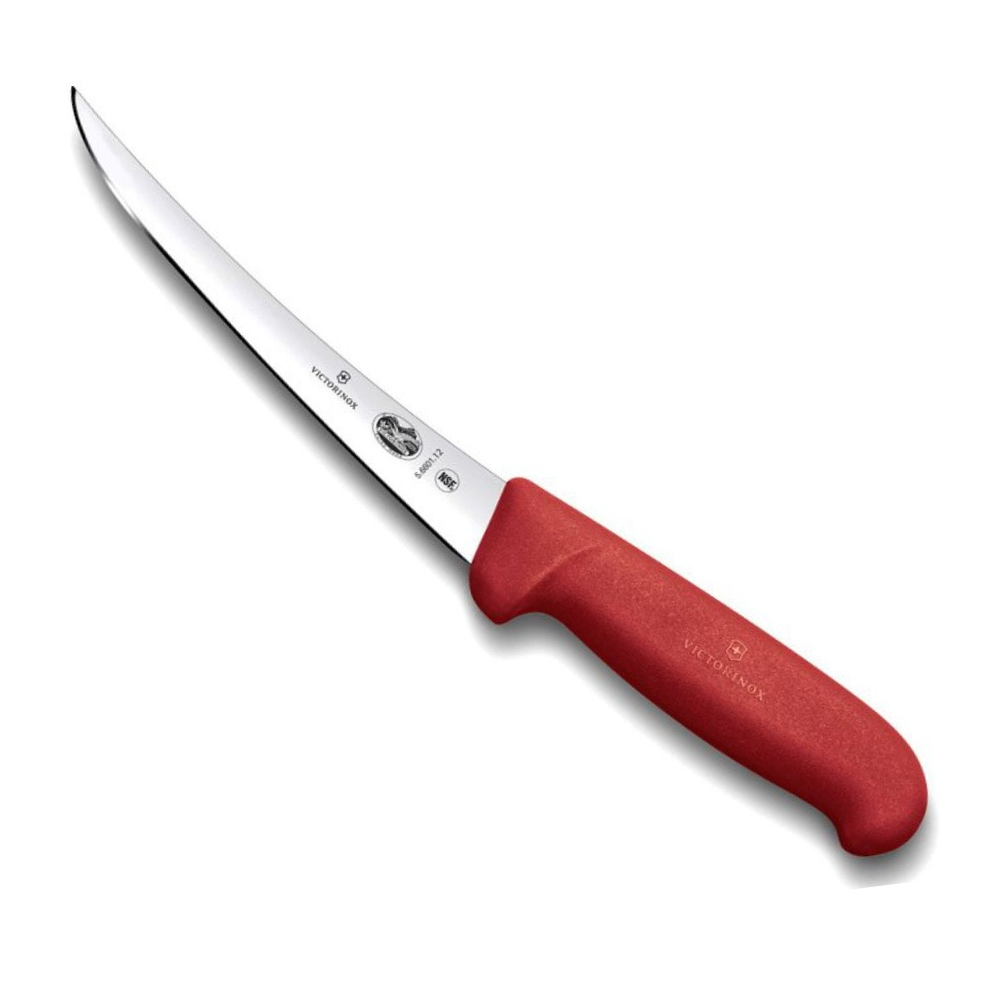 Нож Victorinox разделочный для мяса, лезвие 12 см прямое, красный