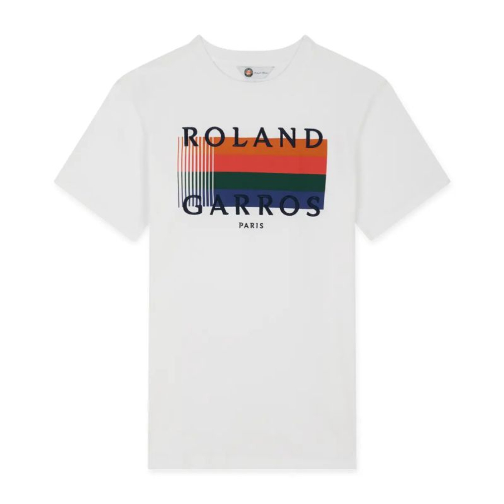 Теннисная футболка Roland Garros Color Lines - white