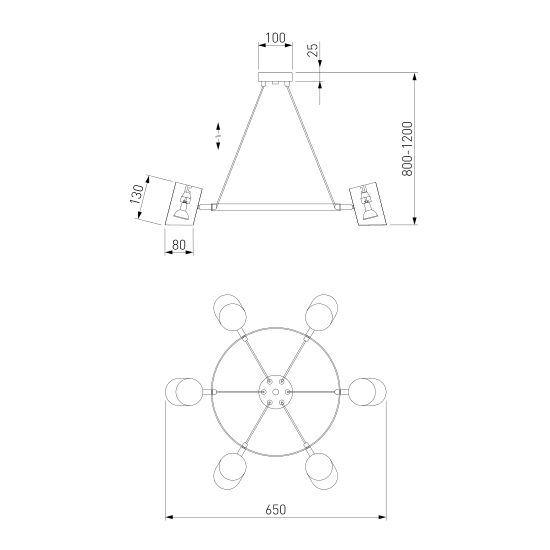 70147/6 / подвесной светильник / белый Smart