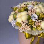 «Лимонад» - композиция из стабилизированных цветов и сухоцветов