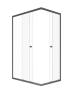 Душевая Ширма Triton Вента-Графит 120х80